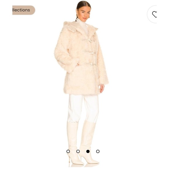 A.L.C. Winston Hooded Faux Fur Toggle Coat size XS NWT - Picture 2 of 14